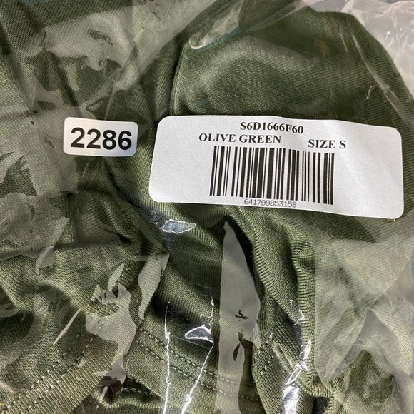 Lulus Olive Green Swing Mini Dress Womens Small Sleeveless Summer Flirty Jersey - Picture 9 of 9